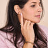 Chocolat | Argent sterling .925 | Boucles d'Oreilles Sirène Verre